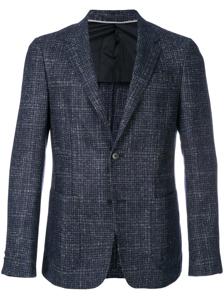 Z Zegna Single Breasted Blazer - Blue