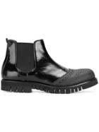 Attimonelli's Perforated Chelsea Boots - Black