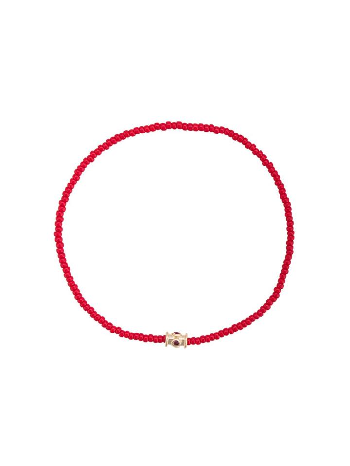 Luis Morais Ruby Barrel Bracelet - Red