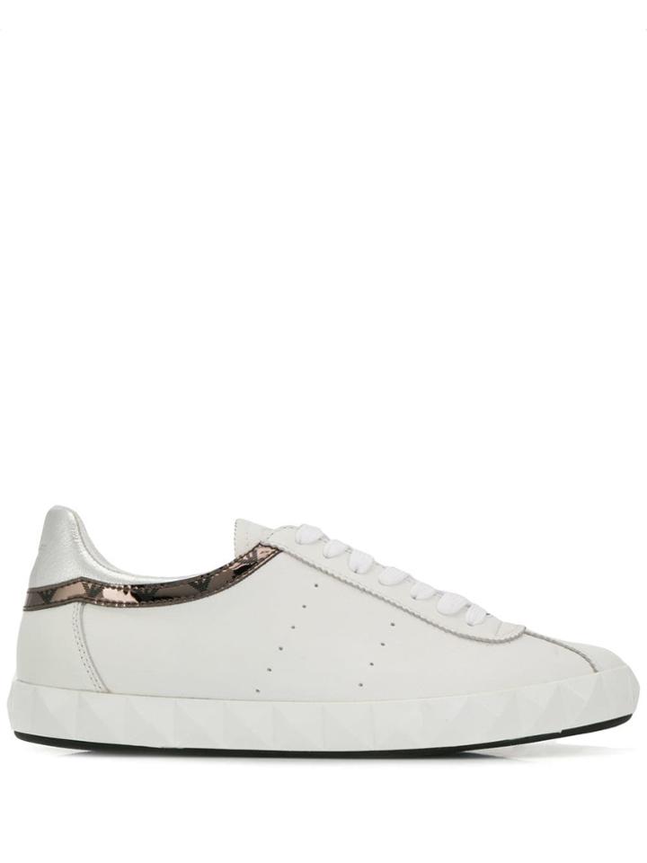 Emporio Armani Metallic Sneakers - White