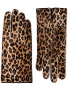Raf Simons Leopard Print Gloves - Brown