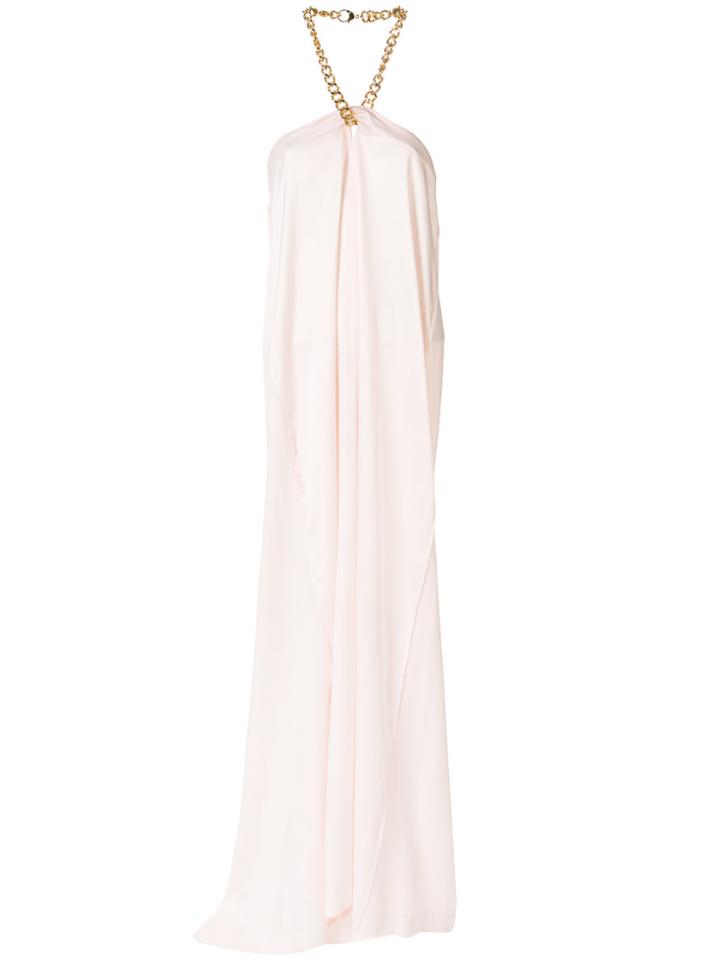 Mm6 Maison Margiela Chain Halterneck Long Dress - Pink & Purple