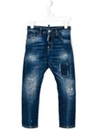 Dsquared2 Kids Distressed Slim-fit Jeans, Boy's, Size: 12 Yrs, Blue