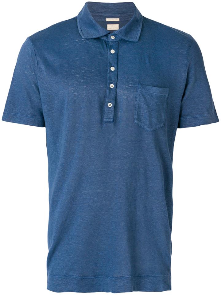 Massimo Alba Patch Pocket Polo Shirt - Blue