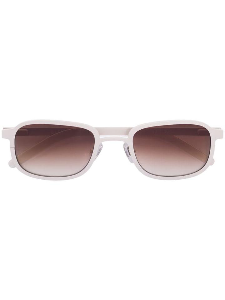 Blyszak Orange Porcelain Steel Frame Iii Sunglasses With Amber Lens -