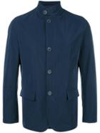 Herno Buttoned Jacket, Men's, Size: 48, Blue, Polyamide/polyester