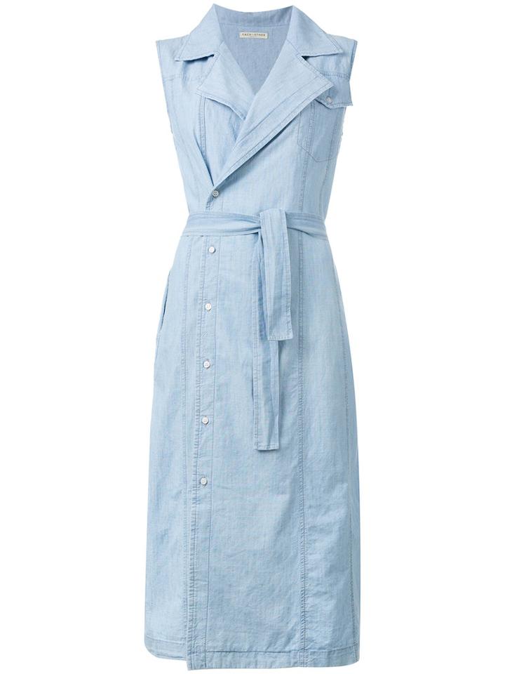 Each X Other Wrap Dress, Women's, Size: Large, Blue, Cotton