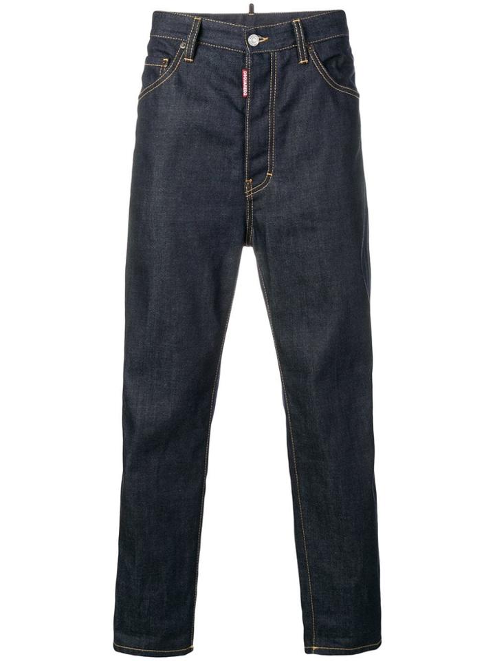Dsquared2 High Rise Tapered Jeans - Blue