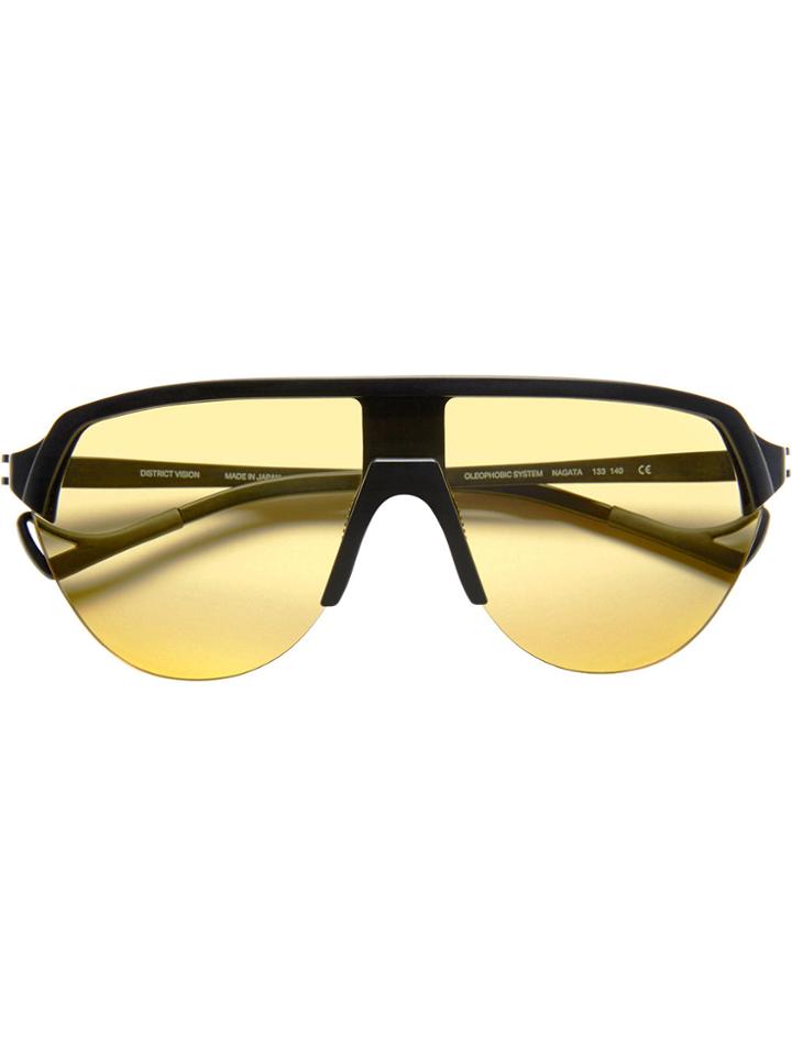 District Vision Black And Yellow Nako Sunglasses