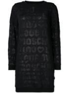 Love Moschino Logo Sweatshirt Dress - Black