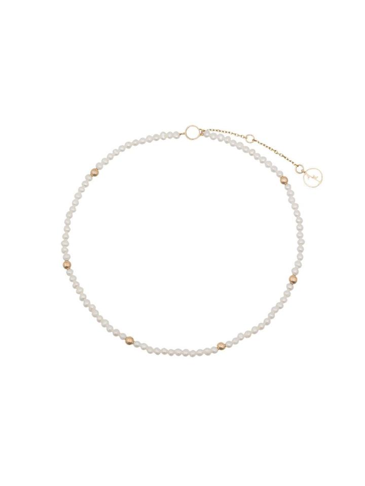 Anissa Kermiche 14k Gold And Pearl Anklet - White