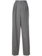 Chanel Vintage Pleated Straight Leg Trousers - Grey