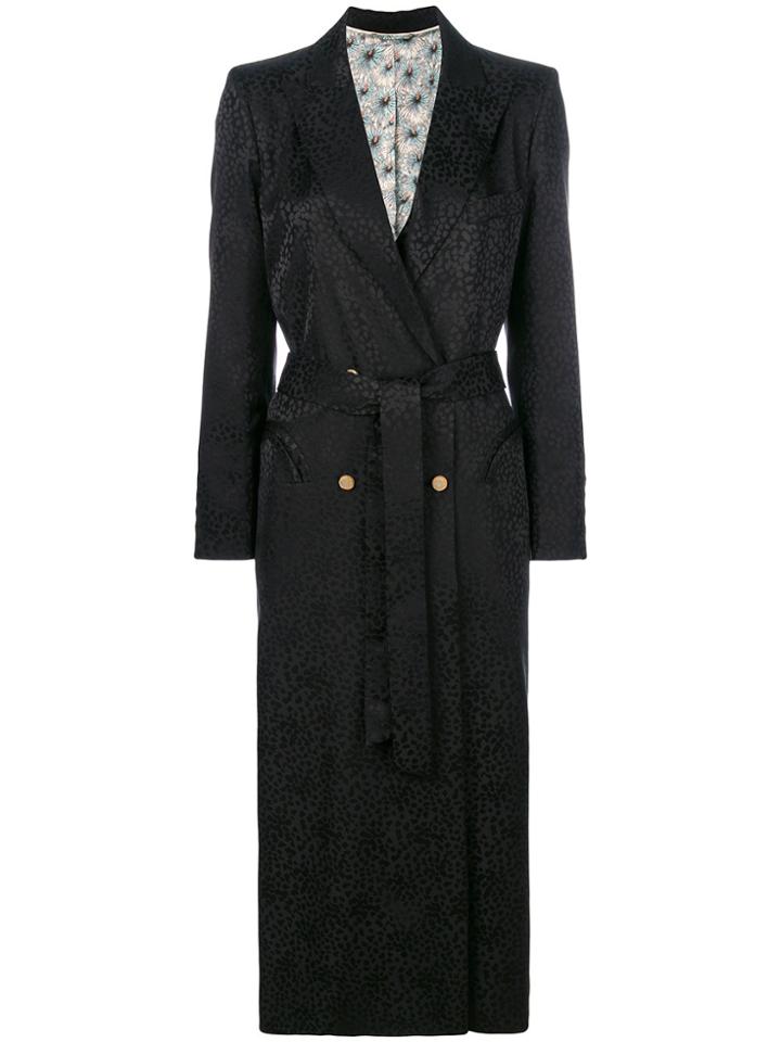 Blazé Milano Double Breasted Belted Dress - Black