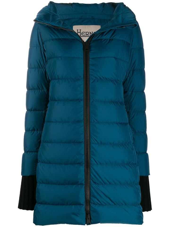 Herno Padded Mid-length Coat - Blue