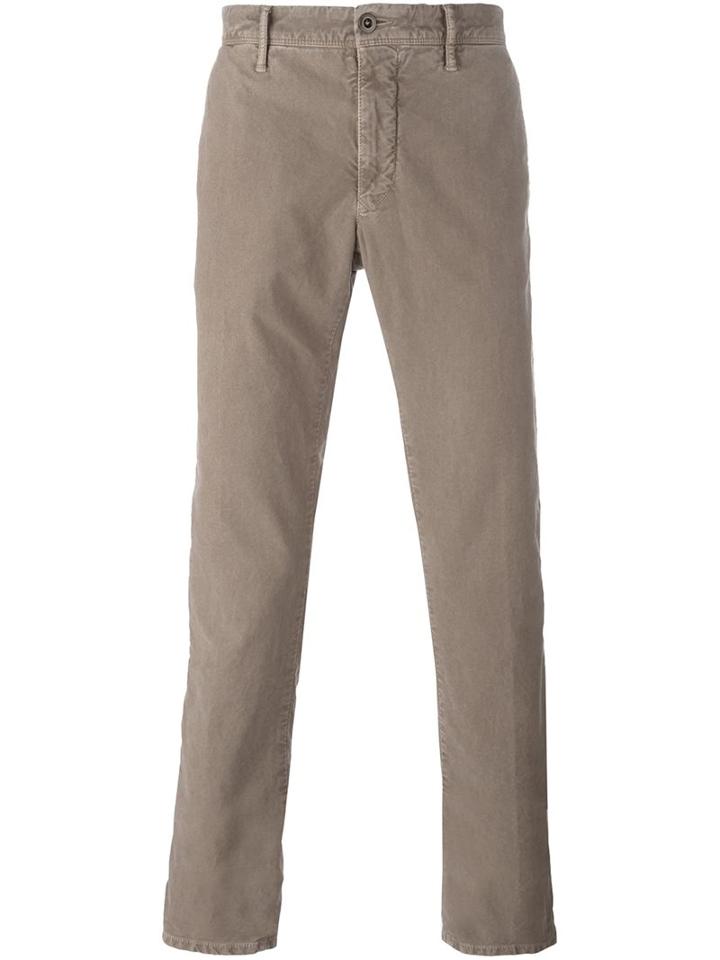 Incotex Slim Fit Chinos, Men's, Size: 33, Nude/neutrals, Cotton/spandex/elastane