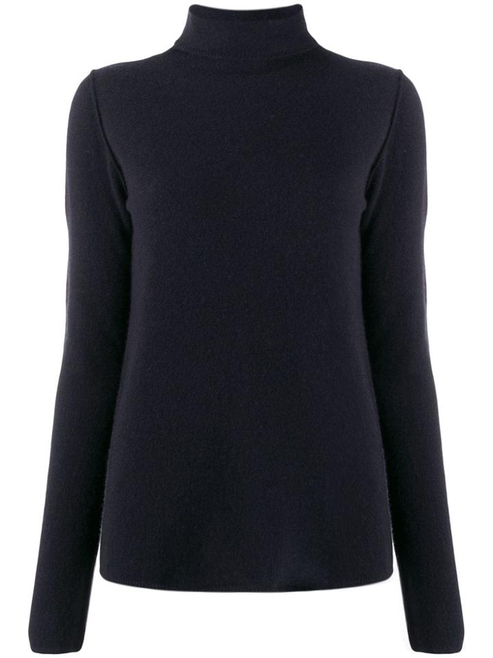 Kristensen Du Nord Fine Knit Roll Neck Sweater - Blue