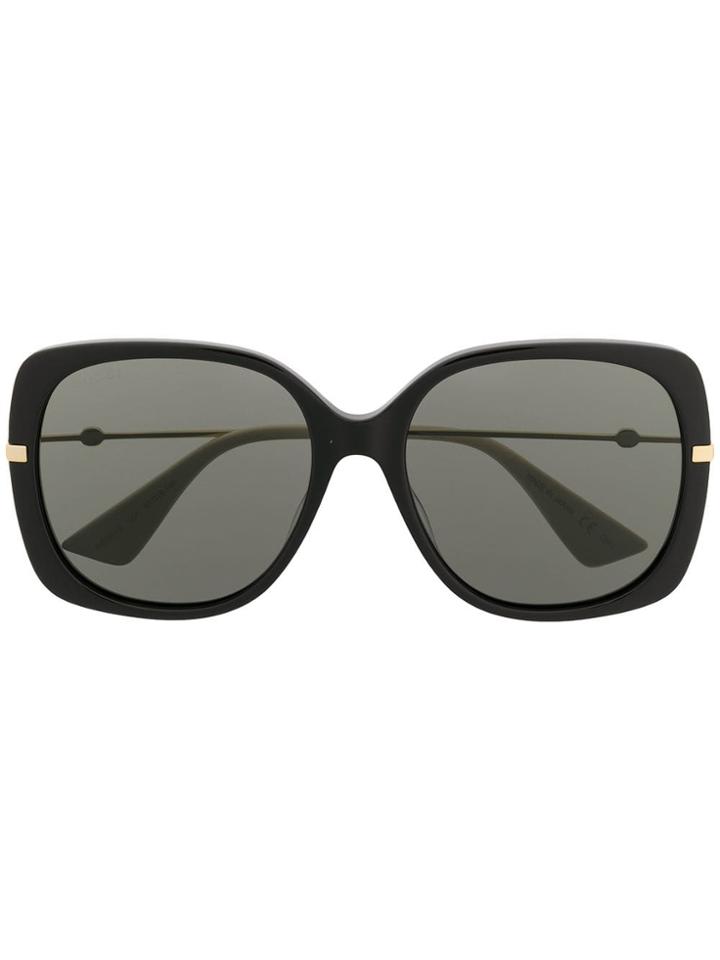 Gucci Eyewear Oversized Frame Sunglasses - Gold