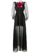 Gucci Sheer Polka Dot Gown - Black