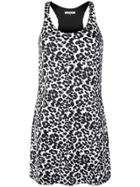 Fisico Leopard Print Beach Dress - Black
