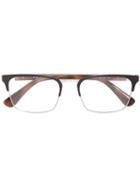Prada Eyewear - Square Glasses - Men - Acetate/metal - 53, Brown, Acetate/metal