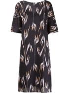 Andrea Marques Abstract Print Midi Dress, Women's, Size: 40, Blue, Cotton