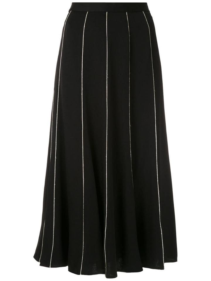 Reinaldo Lourenço Flared Midi Skirt - Black