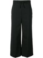 Red Valentino High-waisted Cropped Trousers - Black