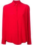 Scanlan Theodore Oversize Shirt, Women's, Size: 10, Red, Silk