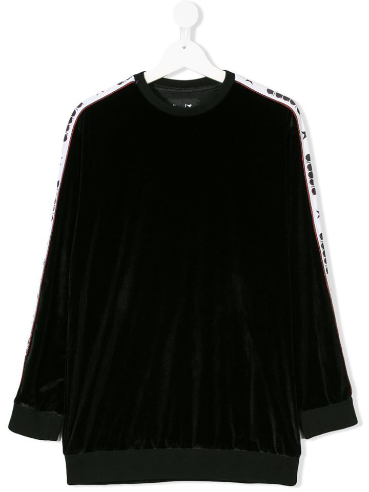 Diadora Teen Logo Paneled Sweatshirt - Black