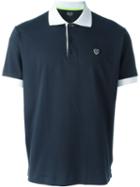 Emporio Armani Contrast Collar Polo Shirt, Men's, Size: L, Blue, Cotton/spandex/elastane