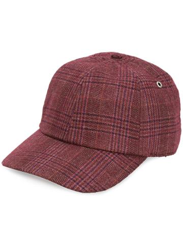 Overhead Plaid Cap - Red