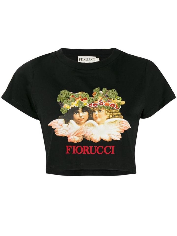 Fiorucci Angels Fruit Crop T-shirt - Black