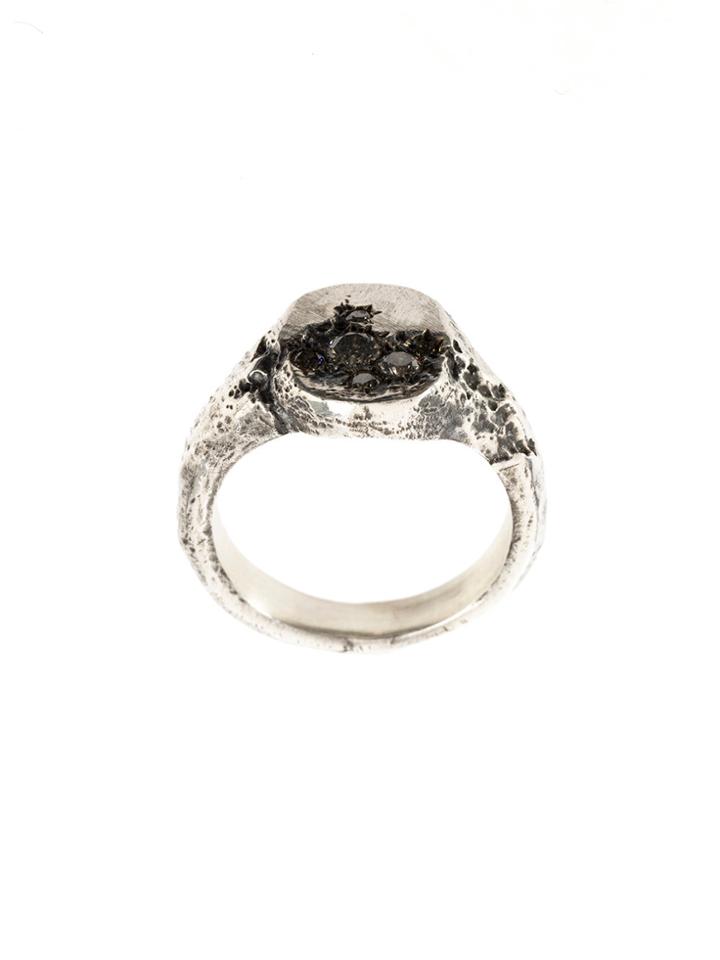 Tobias Wistisen Oval Stone Ring - Metallic