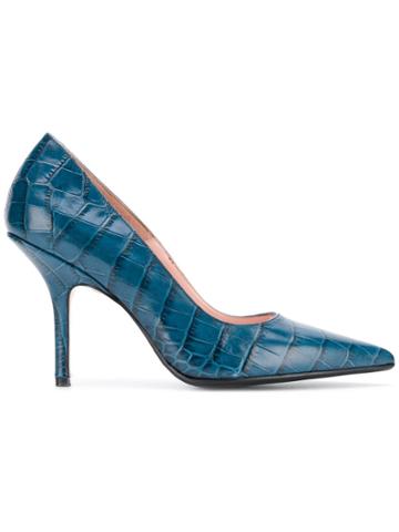 Anna F. Scale Pumps - Blue