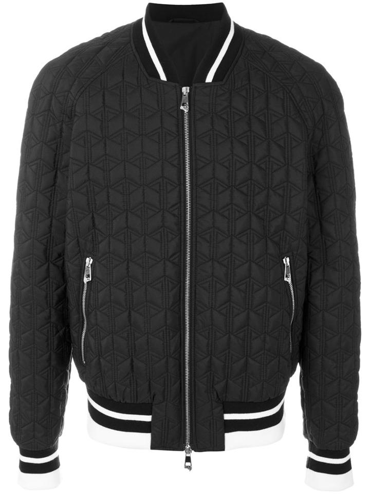 Versace - Quilted Bomber Jacket - Men - Polyamide/polyester/spandex/elastane - 48, Black, Polyamide/polyester/spandex/elastane