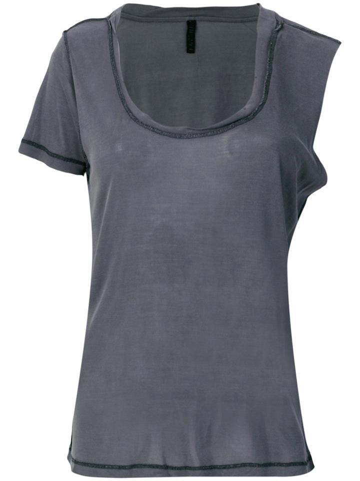 Unravel Project One Sleeve T-shirt - Grey