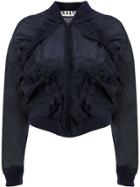 Aalto Ruffled Bomber Jacket - Blue