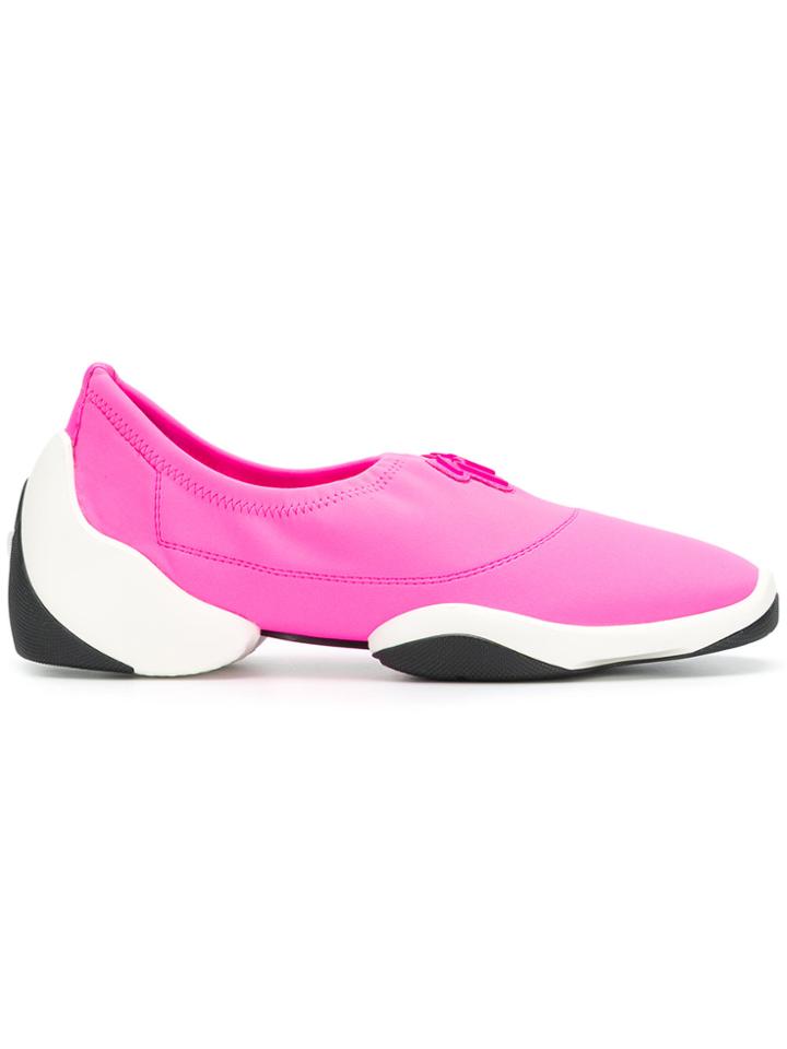 Giuseppe Zanotti Design Logo Slip-on Sneakers - Pink & Purple