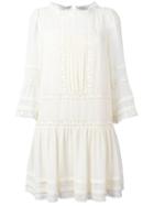 Red Valentino - Crochet Lace Detail Dress - Women - Silk/cotton/polyester - 42, White, Silk/cotton/polyester