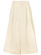 Uma Wang Cropped Flared Trousers - Nude & Neutrals