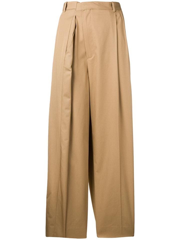 Maison Margiela Deconstructed Wide Leg Trousers - Brown
