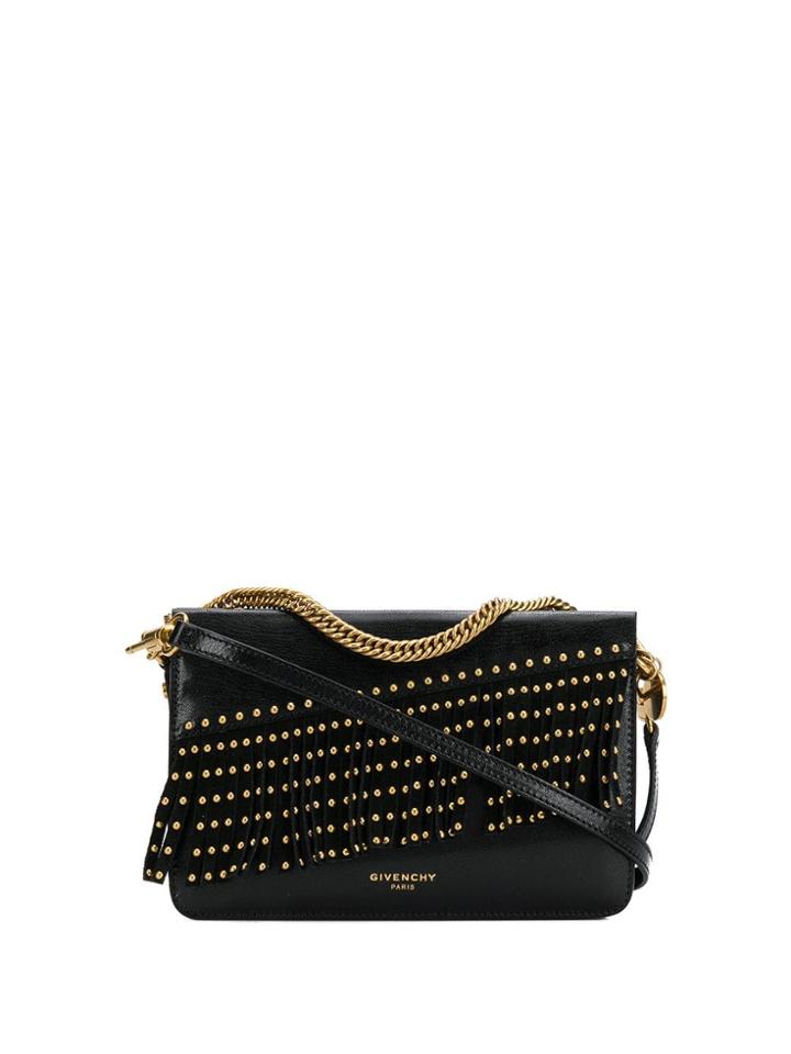 Givenchy Studded Fringes Shoulder Bag - Black