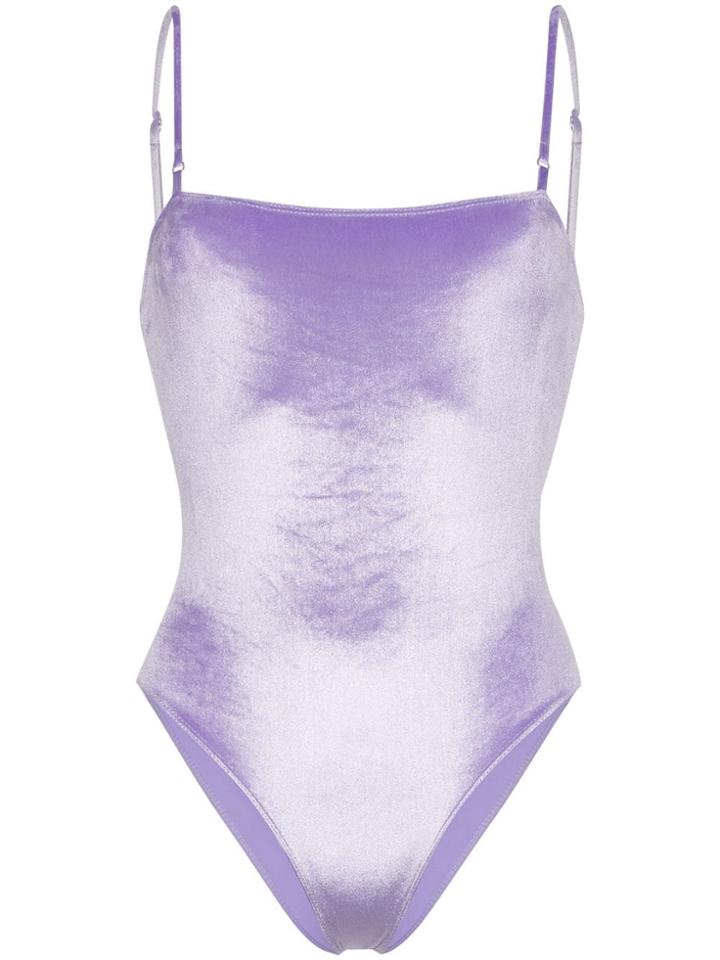 Paper London Stingray Velvet Swimsuit - Purple