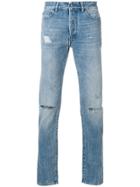 Marcelo Burlon County Of Milan Ripped Slim-fit Jeans - Blue