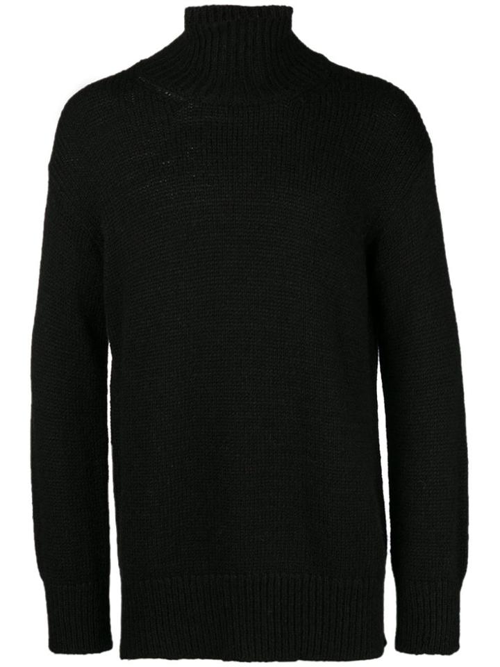 Dondup Turtle-neck Fitted Sweater - Black