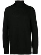 Dondup Turtle-neck Fitted Sweater - Black