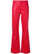 L'autre Chose Cropped Flare Trousers - Red