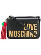 Love Moschino Logo Print Crossbody Bag - Black