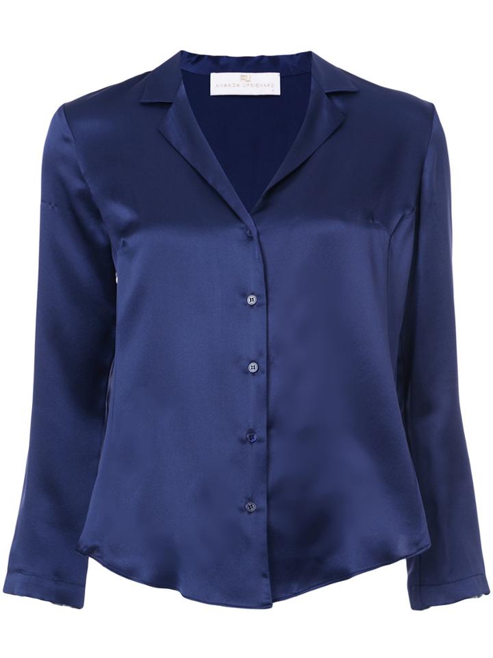Amanda Uprichard V-neck Shirt - Blue