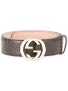 Gucci Gucci Signature Belt, Size: 80, Brown, Calf Leather